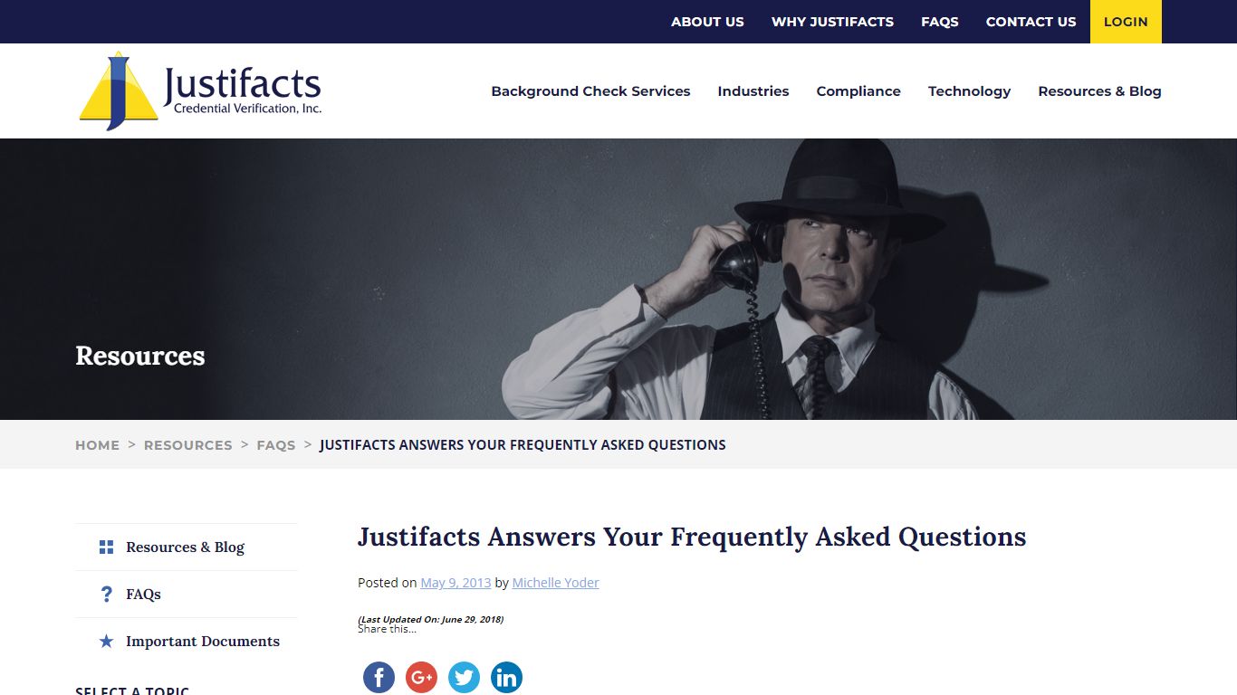 Justifacts Answers Frequently Asked Questions on Background Checks